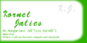 kornel jalics business card